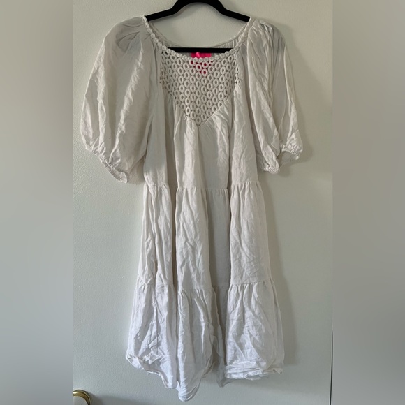 EUC Lilly Pulitzer Charlet Linen Dress - White - 16 - Picture 2 of 4